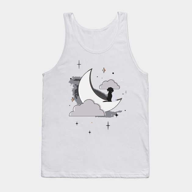 MOON LOVER Tank Top by PATTERN MAZE